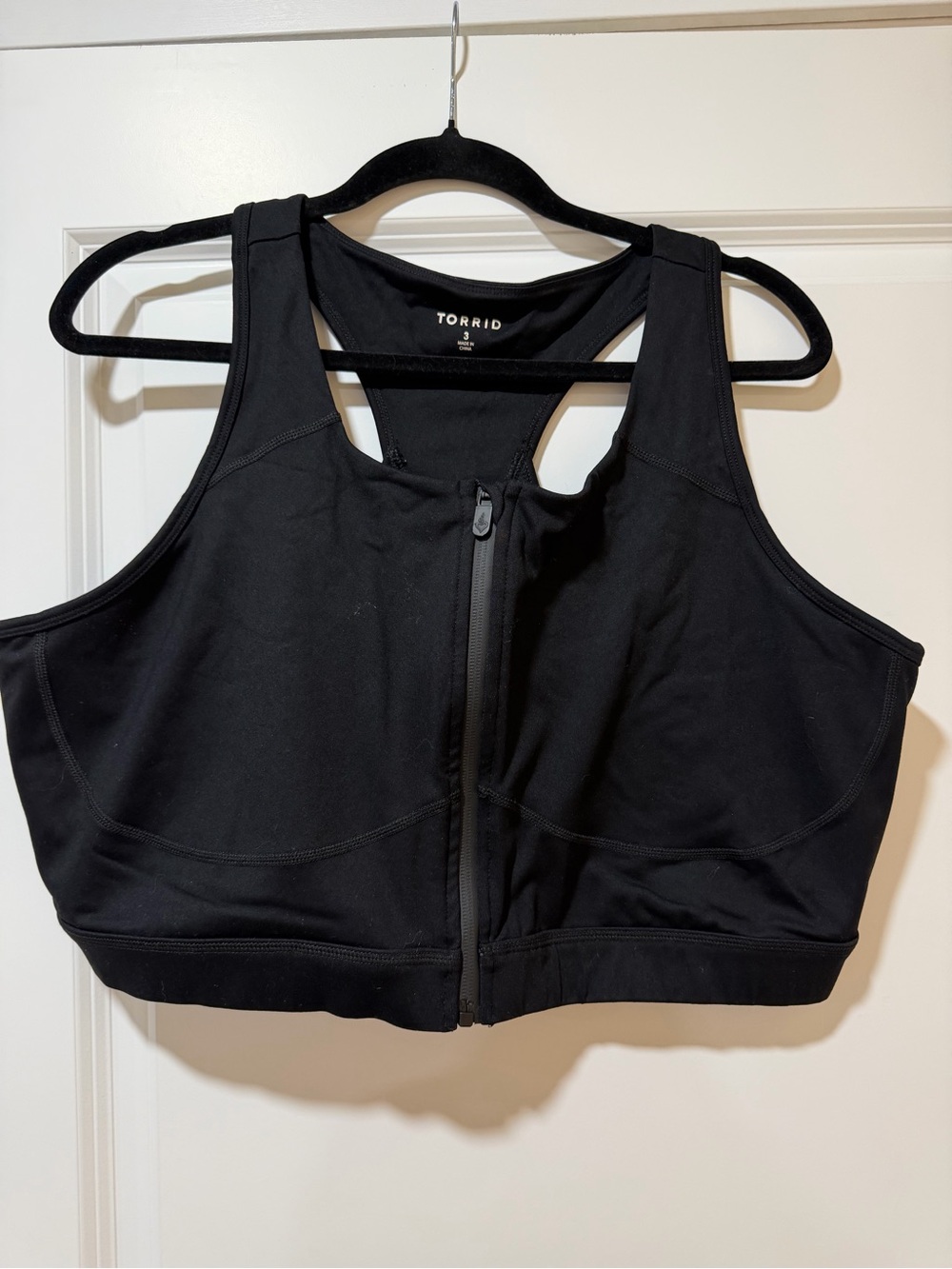 torrid Black Front-Zip High-Impact Sports Bra
